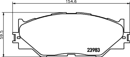 Комплект тормозных колодок (HELLA: 8DB 355 028-131)