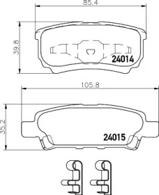 Комплект тормозных колодок (HELLA: 8DB 355 028-161)