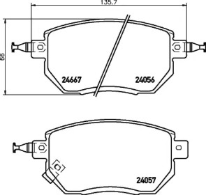 Комплект тормозных колодок (HELLA: 8DB 355 028-231)