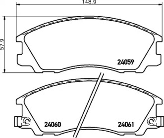 Комплект тормозных колодок (HELLA: 8DB 355 024-281)