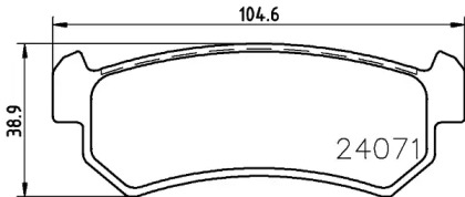 Комплект тормозных колодок (HELLA: 8DB 355 028-251)