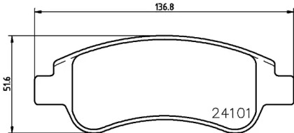 Комплект тормозных колодок (HELLA: 8DB 355 023-861)