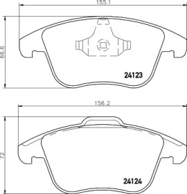 Комплект тормозных колодок (HELLA: 8DB 355 019-881)