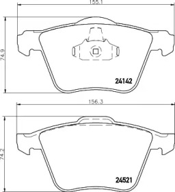 Комплект тормозных колодок (HELLA: 8DB 355 023-951)