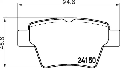 Комплект тормозных колодок (HELLA: 8DB 355 011-821)