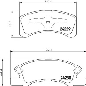 Комплект тормозных колодок (HELLA: 8DB 355 029-861)