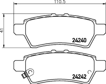 Комплект тормозных колодок (HELLA: 8DB 355 028-331)