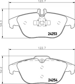 Комплект тормозных колодок (HELLA: 8DB 355 026-181)