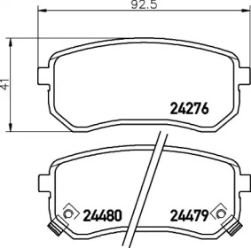 Комплект тормозных колодок (HELLA: 8DB 355 028-361)