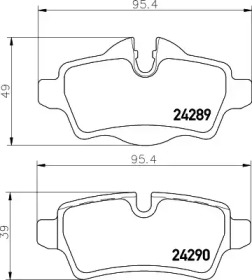 Комплект тормозных колодок (HELLA: 8DB 355 026-211)