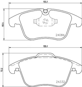 Комплект тормозных колодок (HELLA: 8DB 355 023-981)