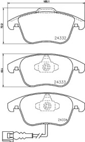 Комплект тормозных колодок (HELLA: 8DB 355 023-591)