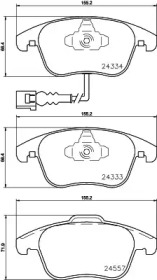 Комплект тормозных колодок (HELLA: 8DB 355 020-321)