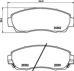 Комплект тормозных колодок (HELLA: 8DB 355 019-761)