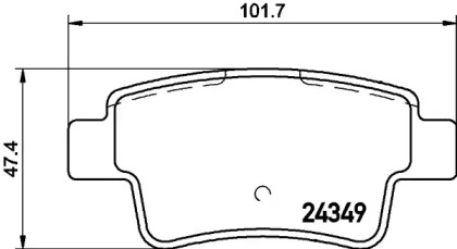 Комплект тормозных колодок (HELLA: 8DB 355 028-461)