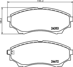 Комплект тормозных колодок (HELLA: 8DB 355 028-491)