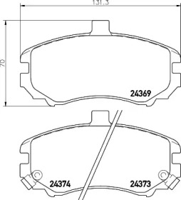 Комплект тормозных колодок (HELLA: 8DB 355 030-211)