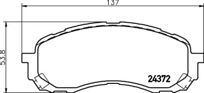 Комплект тормозных колодок (HELLA: 8DB 355 028-511)