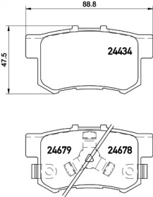 Комплект тормозных колодок (HELLA: 8DB 355 020-021)