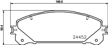 Комплект тормозных колодок (HELLA: 8DB 355 030-201)