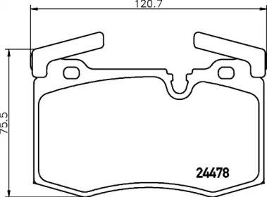 Комплект тормозных колодок (HELLA: 8DB 355 026-291)