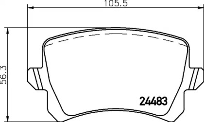 Комплект тормозных колодок (HELLA: 8DB 355 023-761)