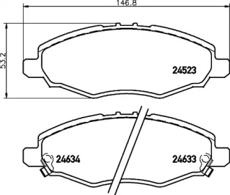 Комплект тормозных колодок (HELLA: 8DB 355 028-601)