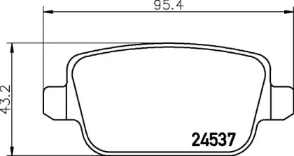 Комплект тормозных колодок (HELLA: 8DB 355 023-961)