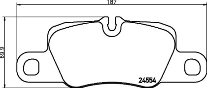 Комплект тормозных колодок (HELLA: 8DB 355 019-871)