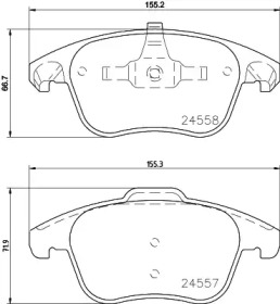 Комплект тормозных колодок (HELLA: 8DB 355 015-561)