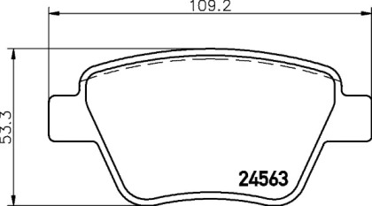 Комплект тормозных колодок (HELLA: 8DB 355 026-261)