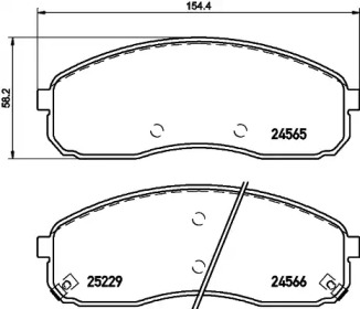 Комплект тормозных колодок (HELLA: 8DB 355 019-581)