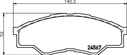 Комплект тормозных колодок (HELLA: 8DB 355 028-631)