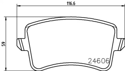 Комплект тормозных колодок (HELLA: 8DB 355 025-391)