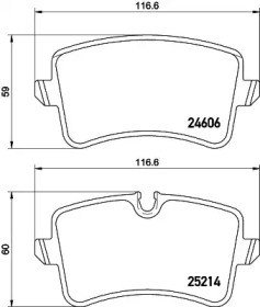 Комплект тормозных колодок (HELLA: 8DB 355 026-411)