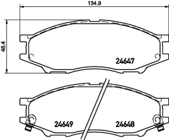 Комплект тормозных колодок (HELLA: 8DB 355 020-041)