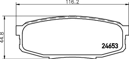 Комплект тормозных колодок (HELLA: 8DB 355 028-691)