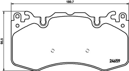 Комплект тормозных колодок (HELLA: 8DB 355 016-151)