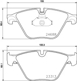 Комплект тормозных колодок (HELLA: 8DB 355 026-351)