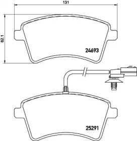 Комплект тормозных колодок (HELLA: 8DB 355 016-241)