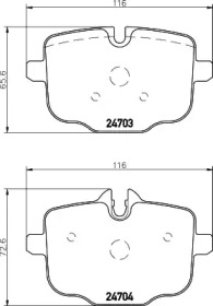 Комплект тормозных колодок (HELLA: 8DB 355 026-321)