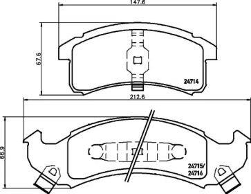 Комплект тормозных колодок (HELLA: 8DB 355 014-271)