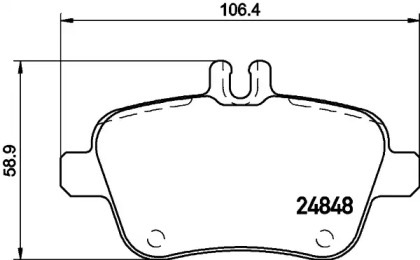 Комплект тормозных колодок (HELLA: 8DB 355 026-451)