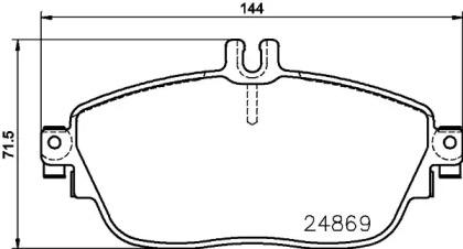 Комплект тормозных колодок (HELLA: 8DB 355 019-721)