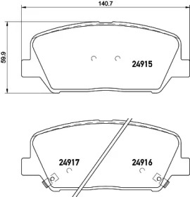 Комплект тормозных колодок (HELLA: 8DB 355 020-591)