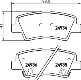 Комплект тормозных колодок (HELLA: 8DB 355 028-791)