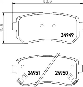 Комплект тормозных колодок (HELLA: 8DB 355 029-711)