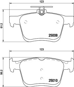 Комплект тормозных колодок (HELLA: 8DB 355 020-271)