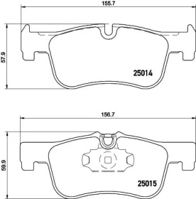 Комплект тормозных колодок (HELLA: 8DB 355 026-551)