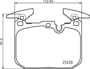 Комплект тормозных колодок (HELLA: 8DB 355 025-771)